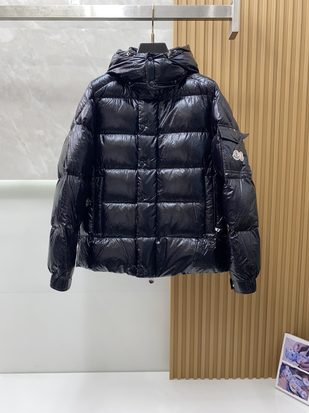 Moncler Down Jacket White Duck Down Black M-l-xl