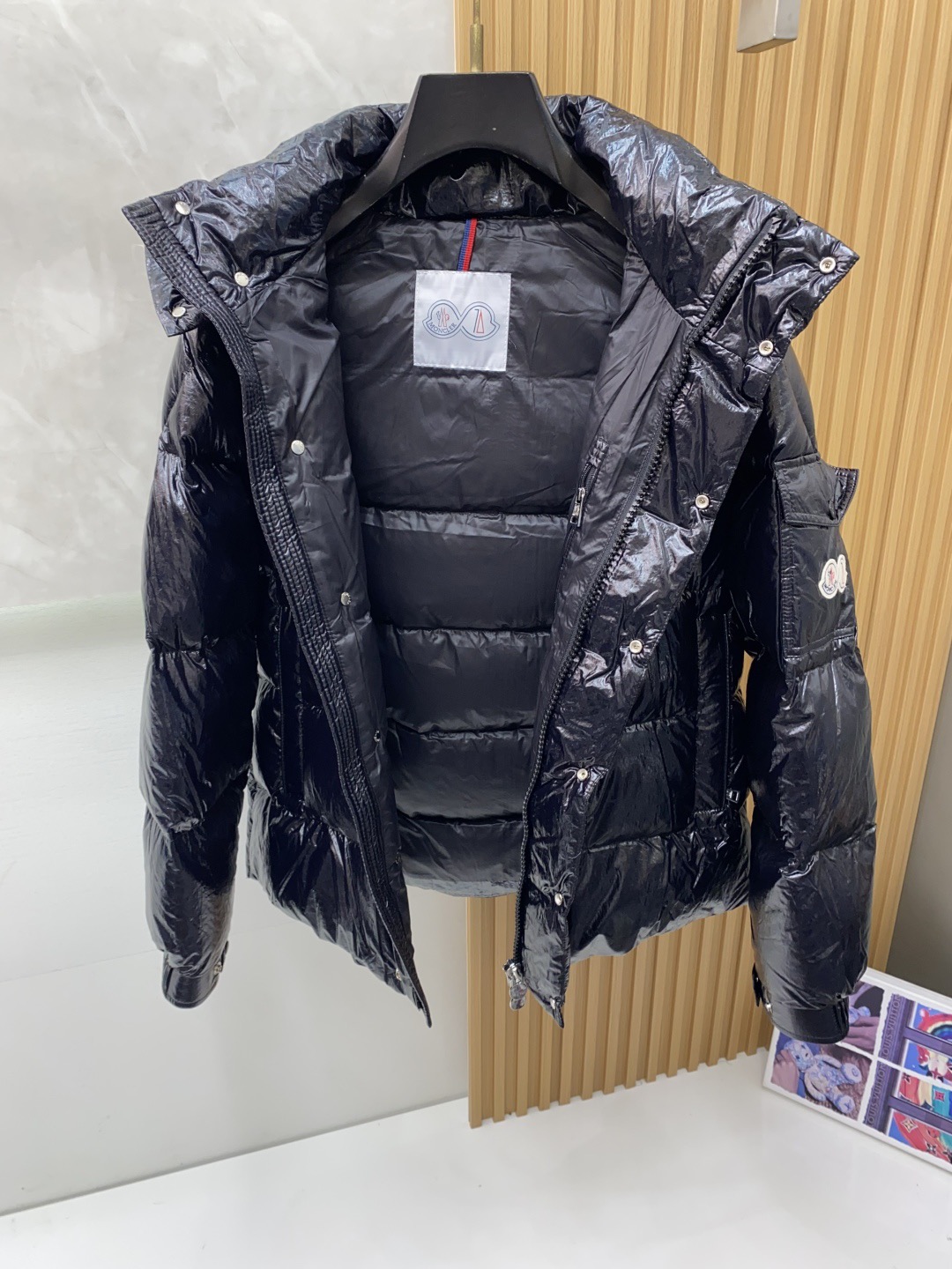 Moncler Down Jacket White Duck Down Black M-l-xl