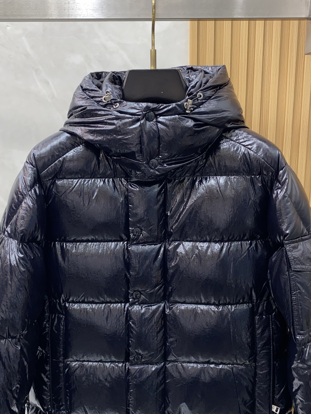 Moncler Down Jacket White Duck Down Black M-l-xl