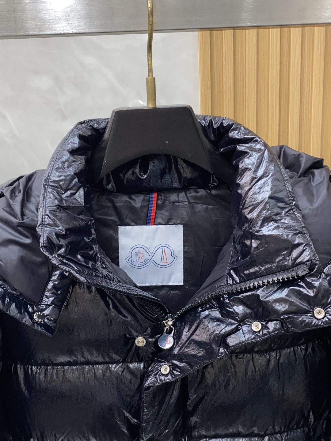 Moncler Down Jacket White Duck Down Black M-l-xl