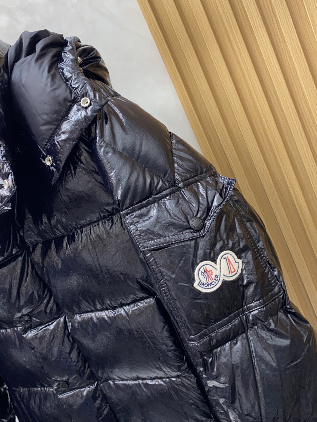Moncler Down Jacket White Duck Down Black M-l-xl