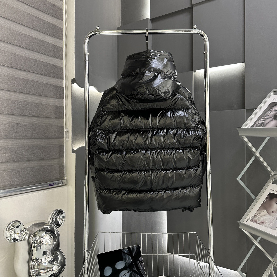 Moncler Down Jacket White Duck Down Black M-l-xl