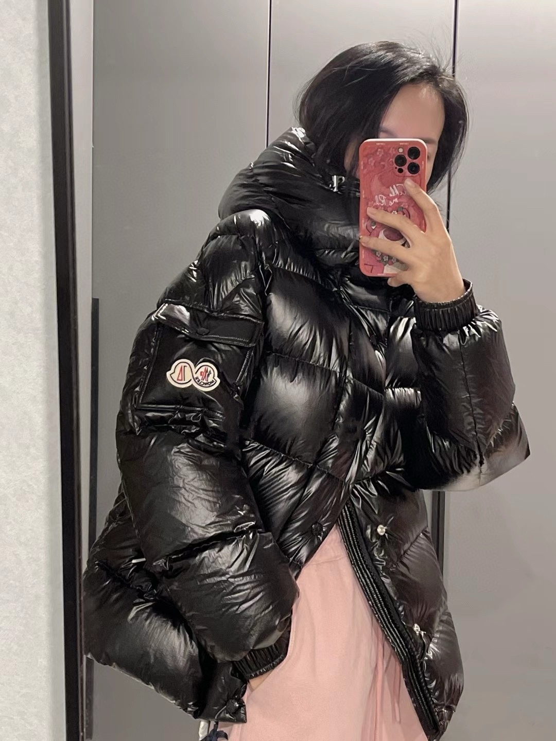 Moncler Down Jacket White Duck Down Black M-l-xl