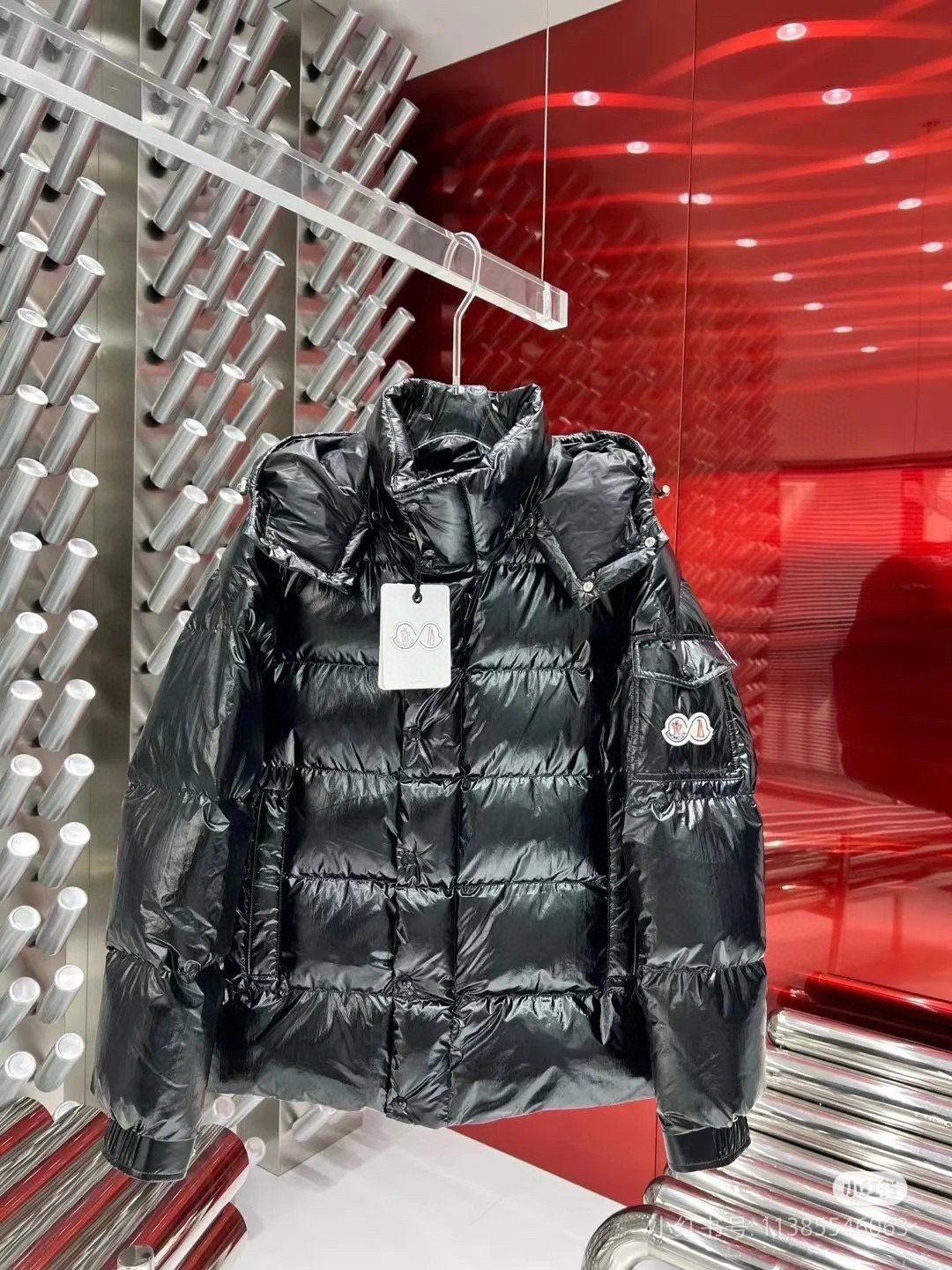 Moncler Down Jacket White Duck Down Black M-l-xl