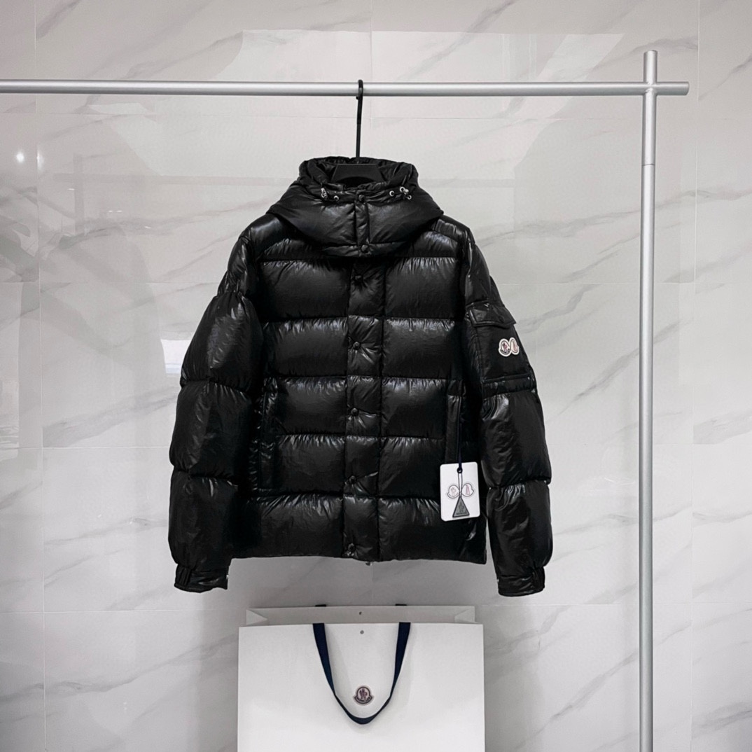 Moncler Down Jacket White Duck Down Black M-l-xl