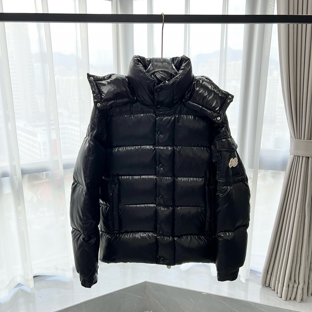 Moncler Down Jacket White Duck Down Black M-l-xl