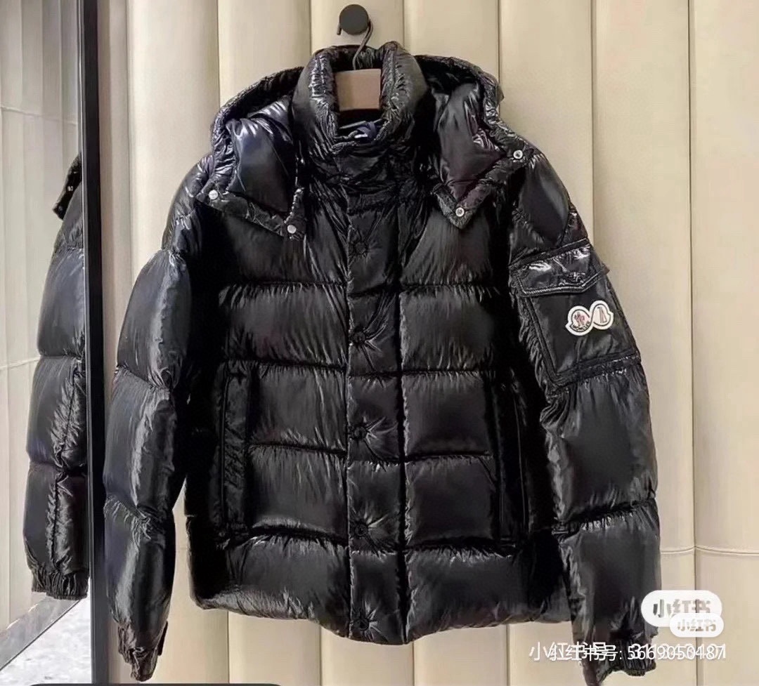 Moncler Down Jacket White Duck Down Black M-l-xl