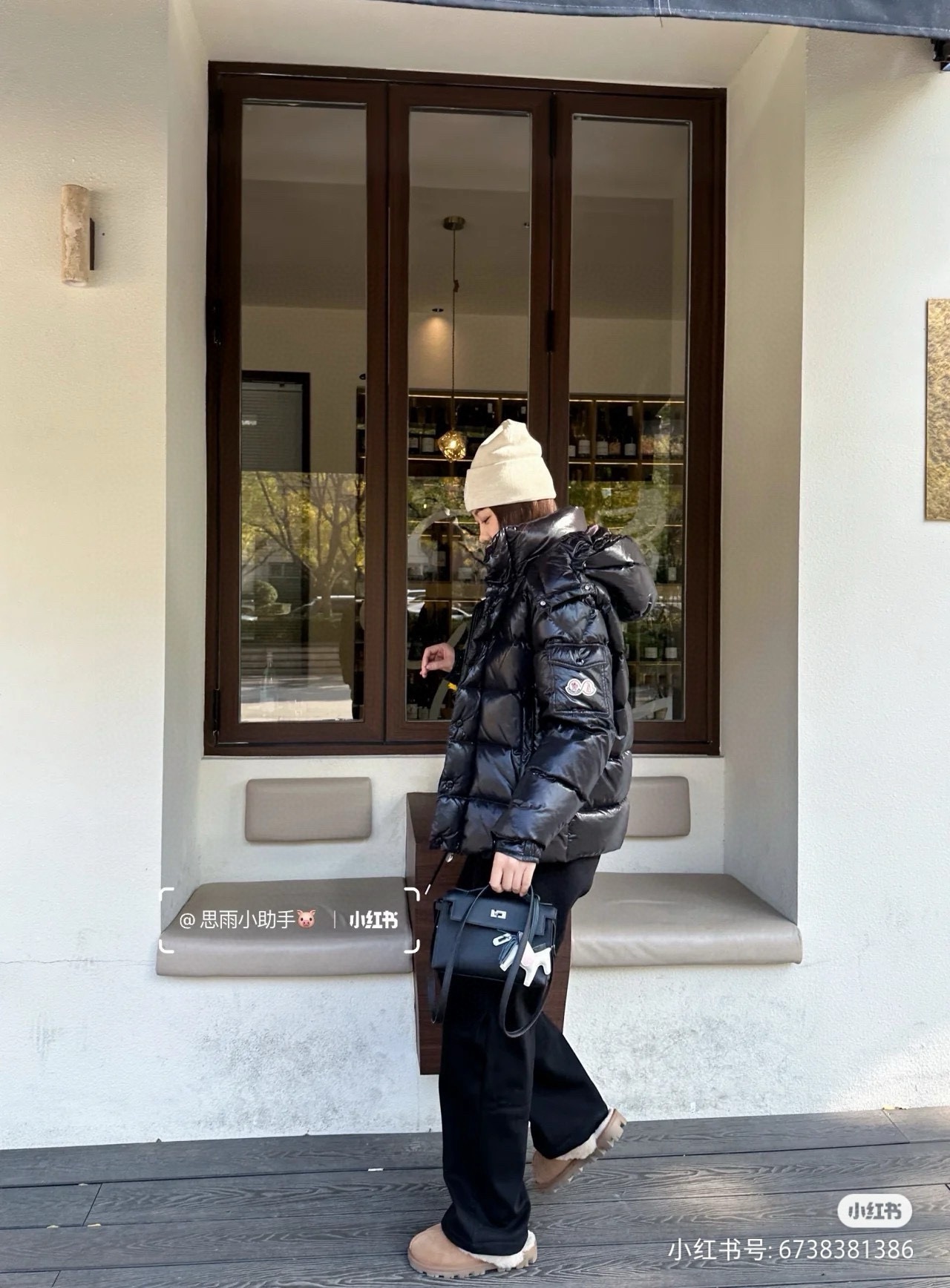 Moncler Down Jacket White Duck Down Black M-l-xl