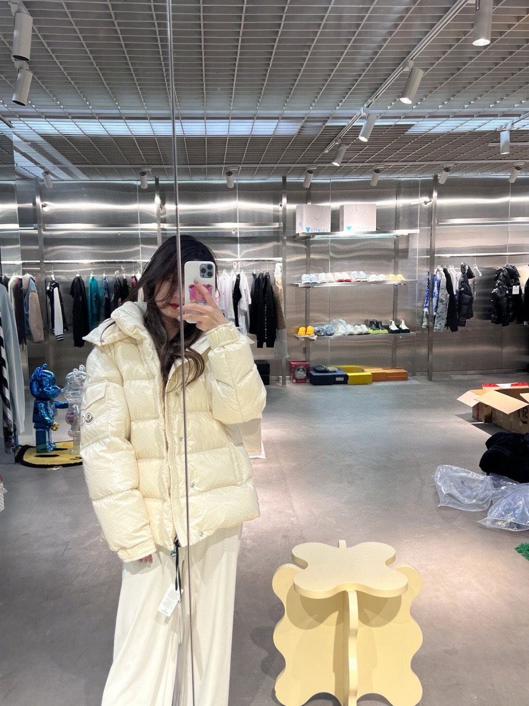 Moncler Down Jacket White Duck Down Black M-l-xl