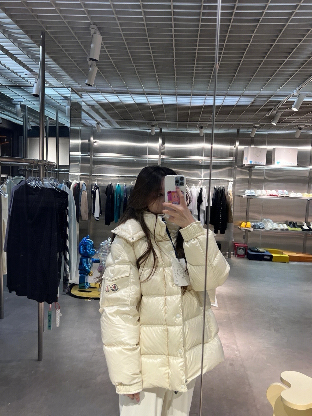 Moncler Down Jacket White Duck Down Black M-l-xl