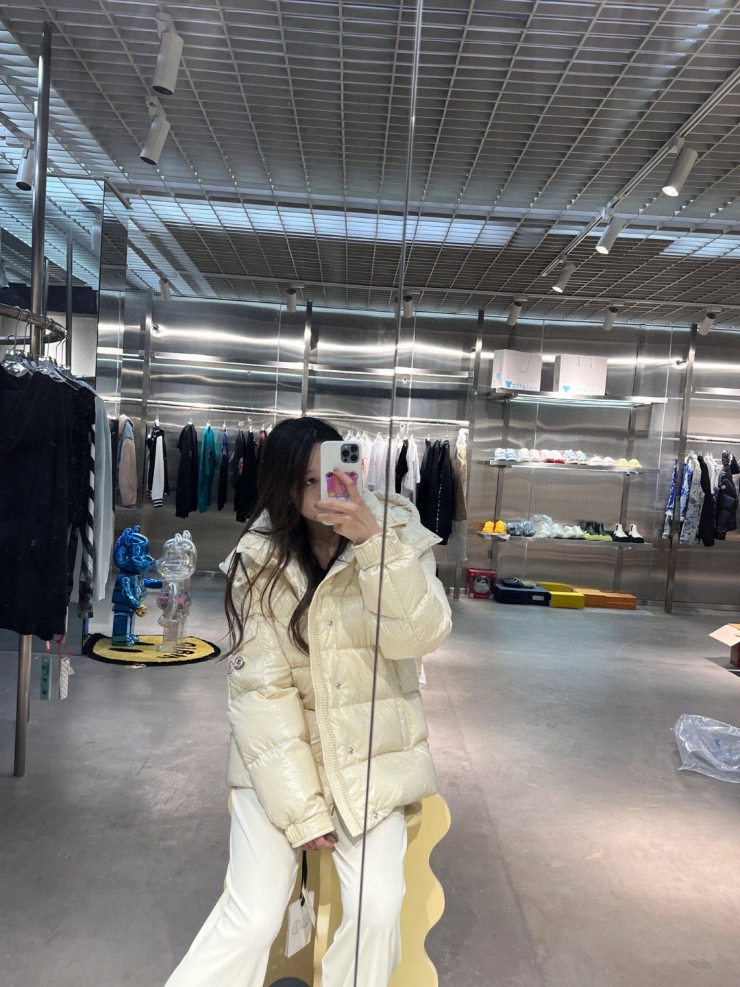 Moncler Down Jacket White Duck Down Black M-l-xl