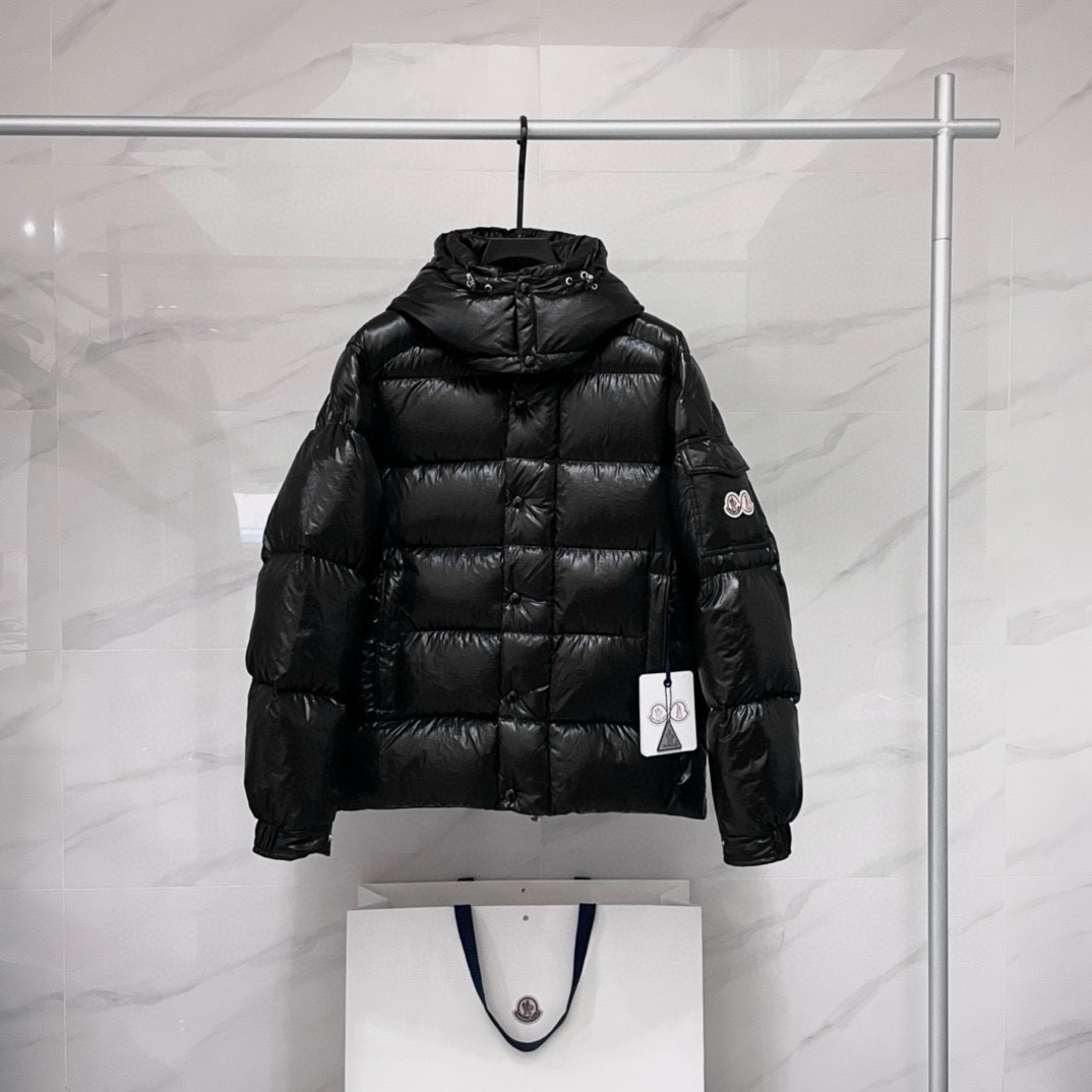 Moncler Down Jacket White Duck Down Black M-l-xl