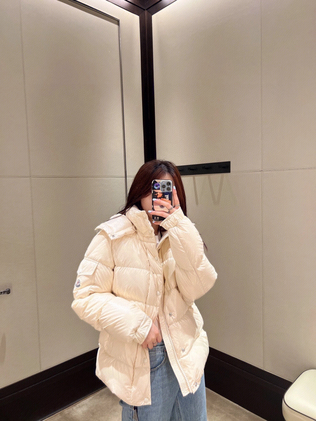 Moncler Down Jacket White Duck Down Black M-l-xl
