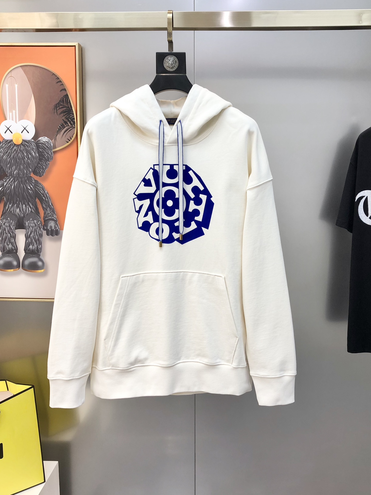 Louis Vuitton Male Hoodie Cotton Beige Hooded S-m-l-xl