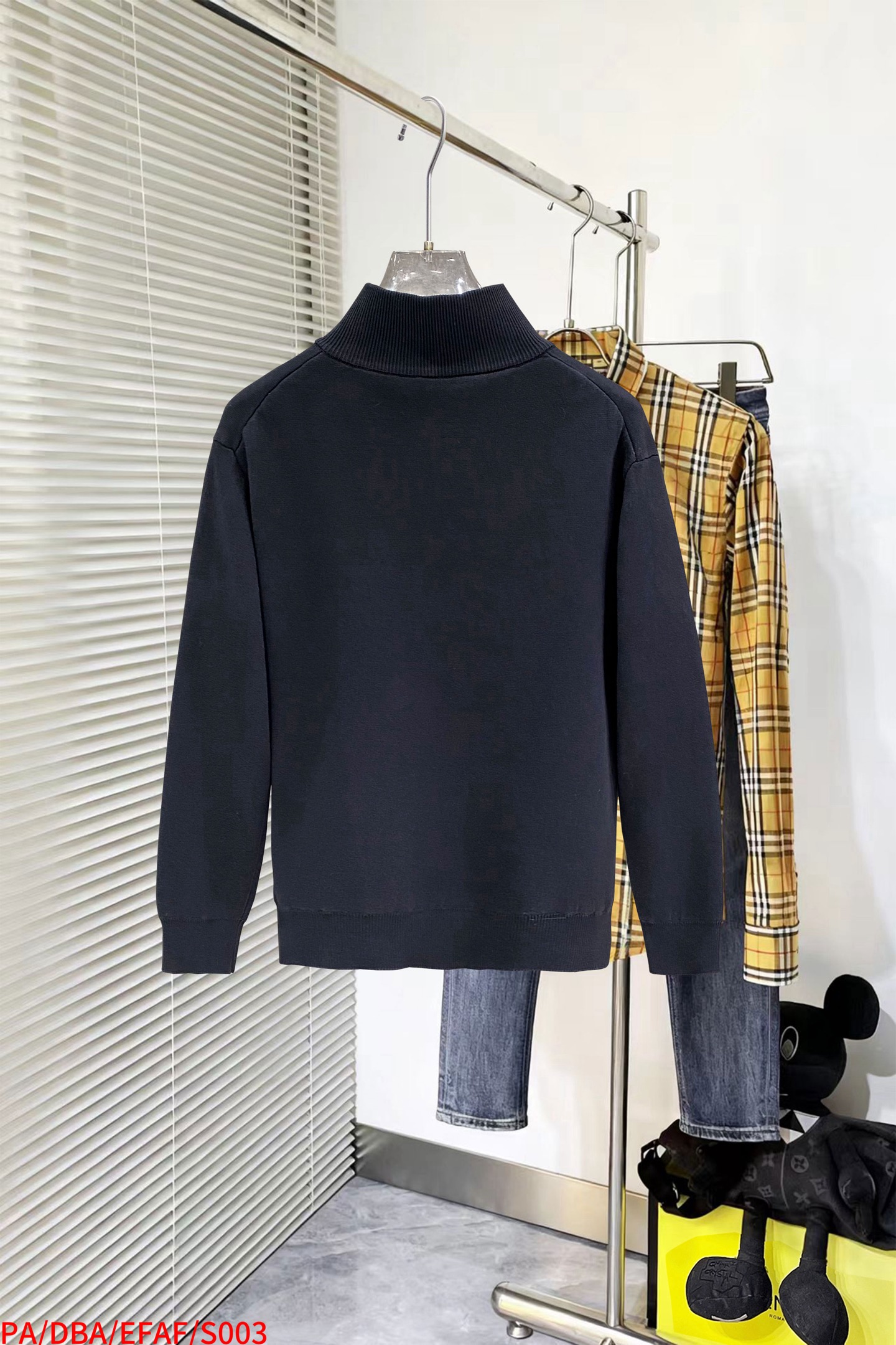 Prada Couple Basic Clothing Wool Black Slim Fit S-m-xl