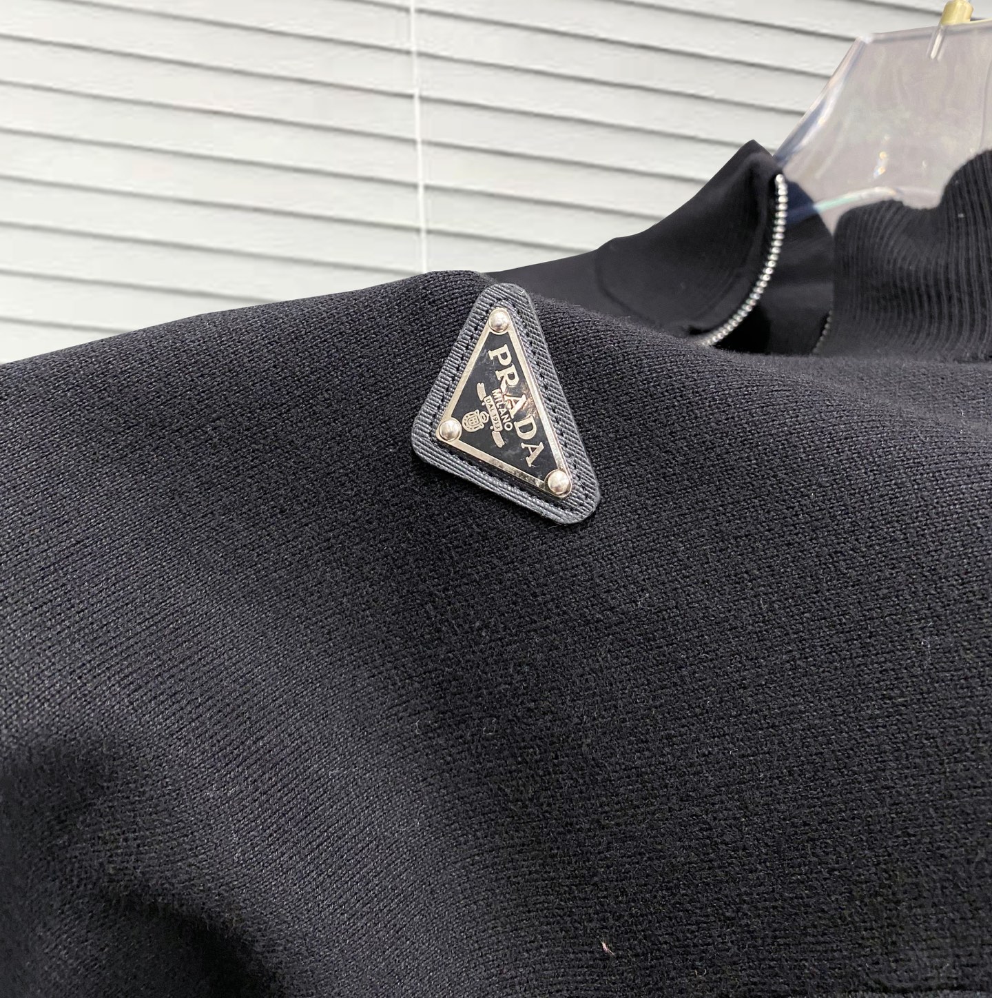 Prada Couple Basic Clothing Wool Black Slim Fit S-m-xl