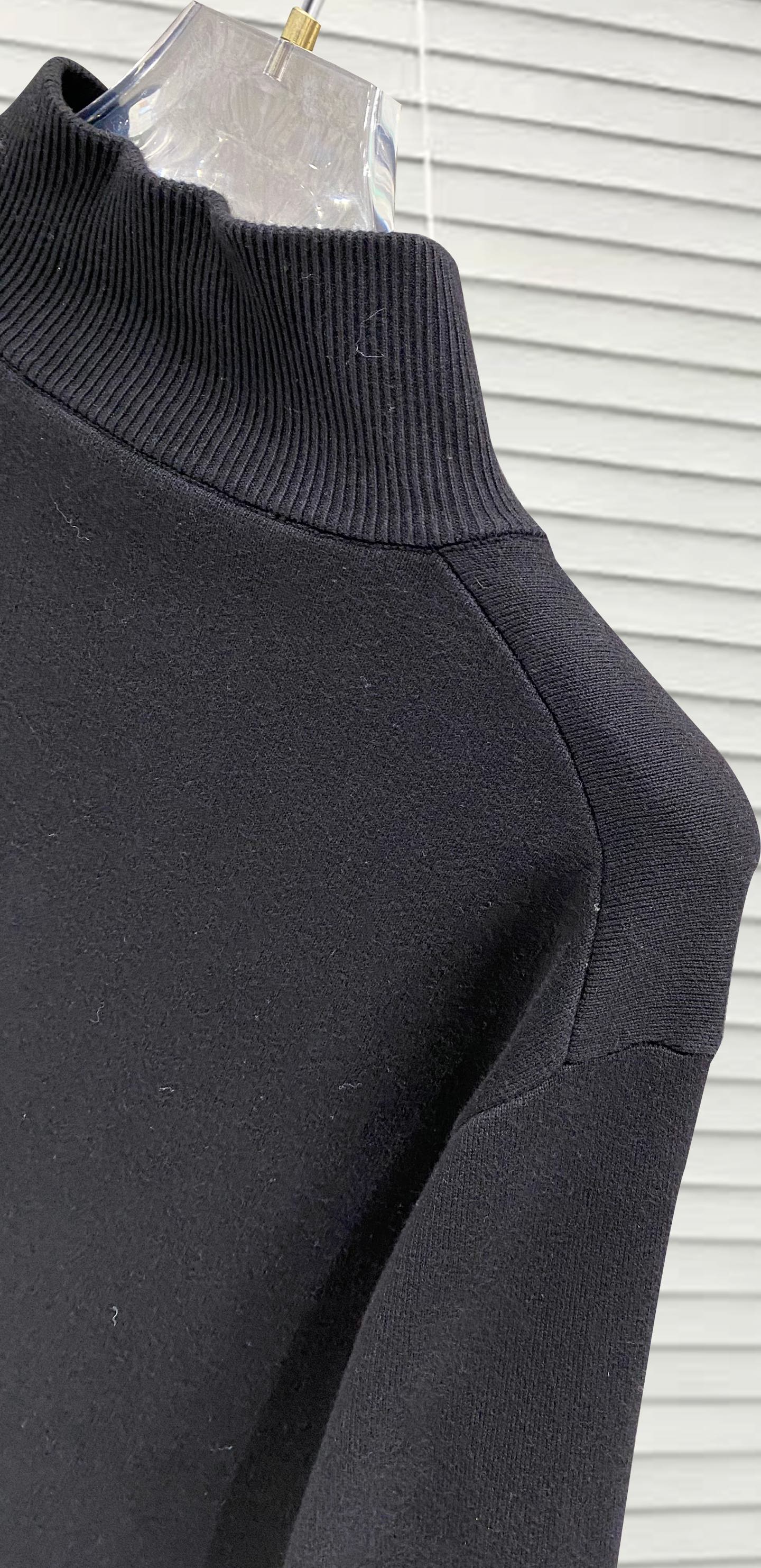 Prada Couple Basic Clothing Wool Black Slim Fit S-m-xl
