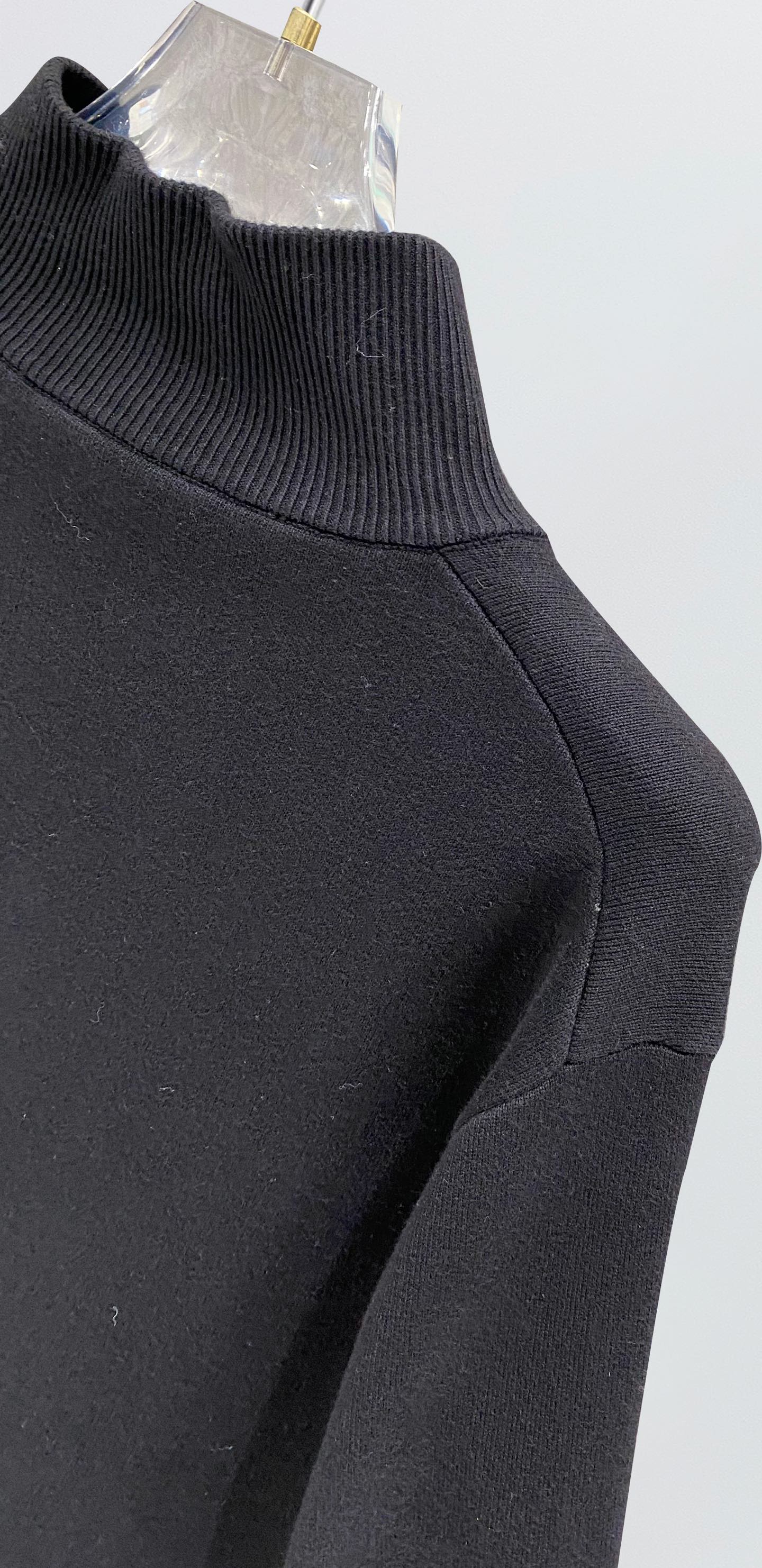Prada Couple Basic Clothing Wool Black Slim Fit S-m-xl