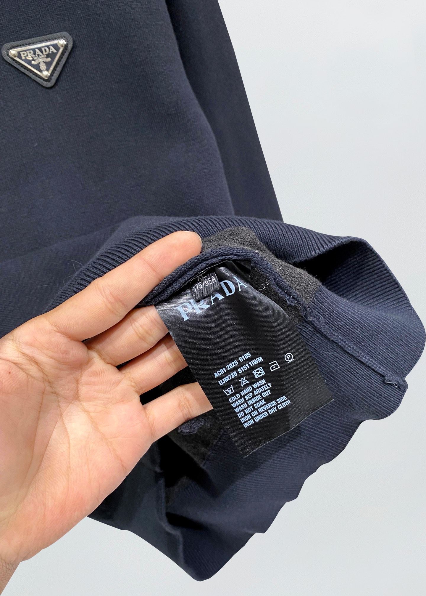 Prada Couple Basic Clothing Wool Black Slim Fit S-m-xl
