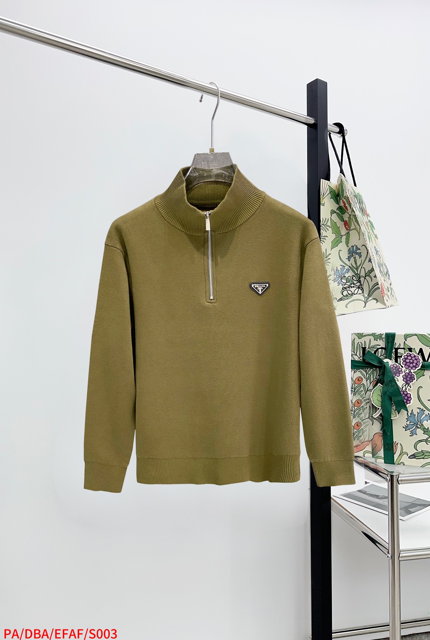 Prada Couple Basic Clothing Wool Black Slim Fit S-m-xl