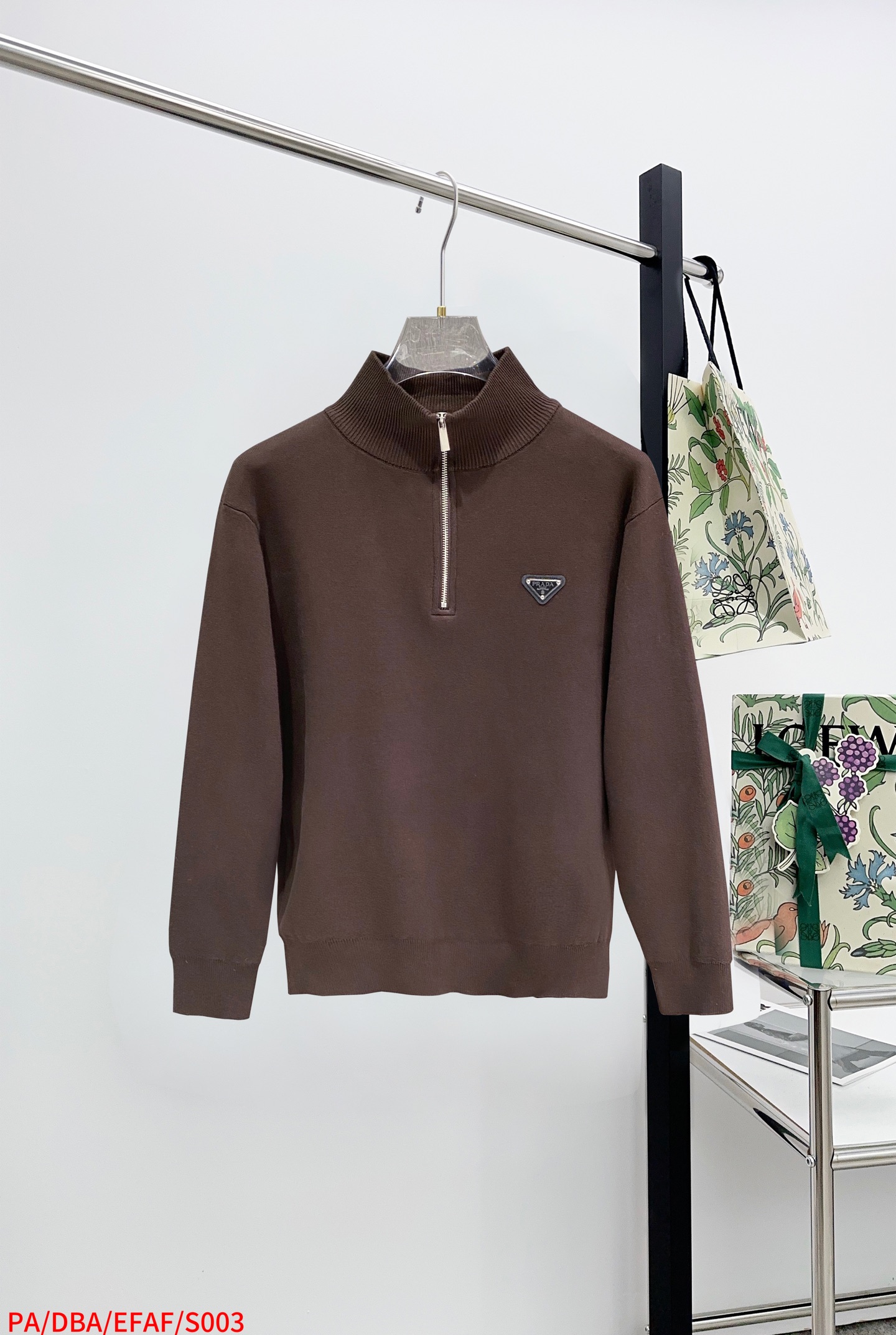 Prada Couple Basic Clothing Wool Black Slim Fit S-m-xl