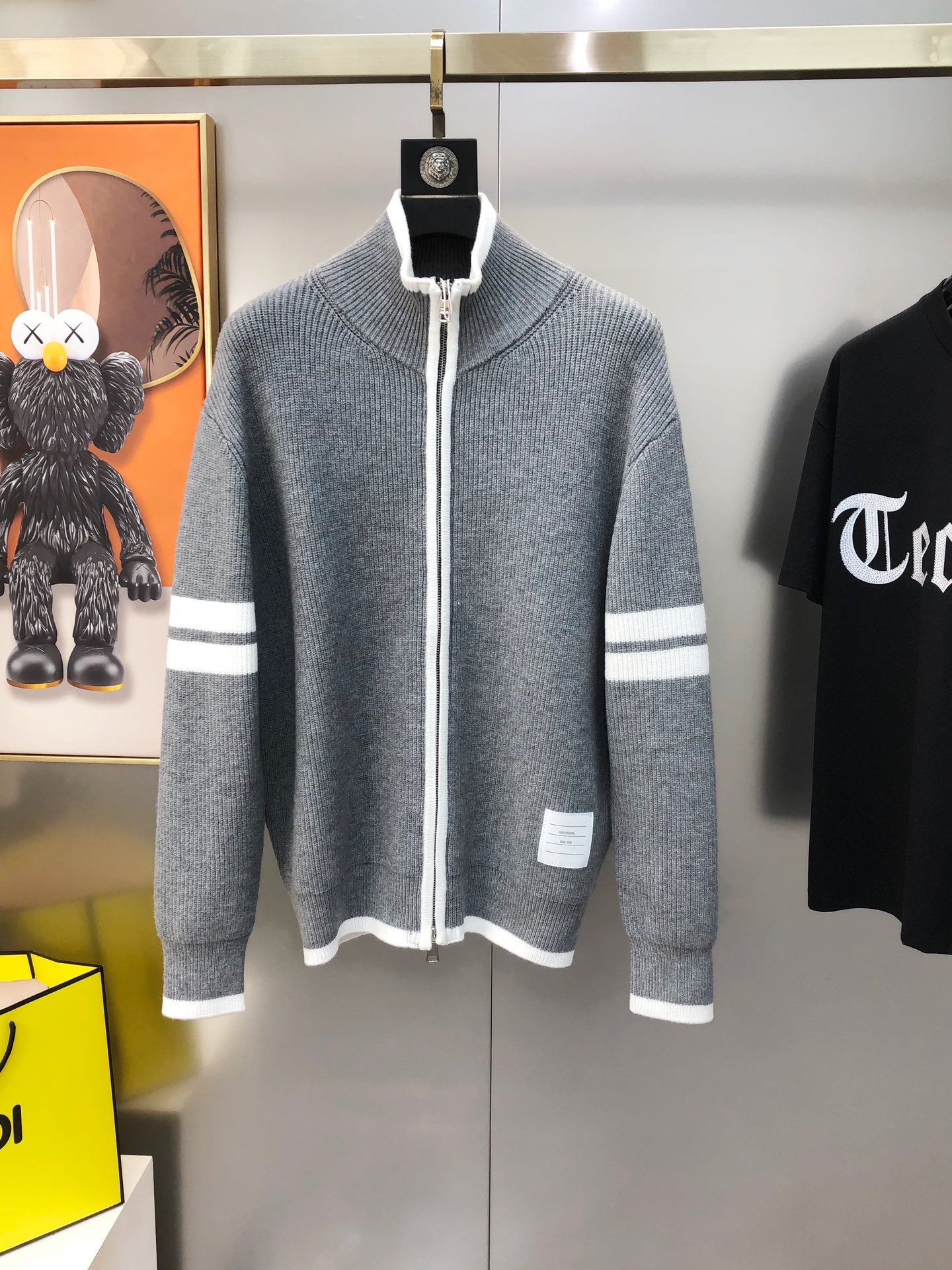 Thom Browne Male Basic Clothing Wool Blue M-xl