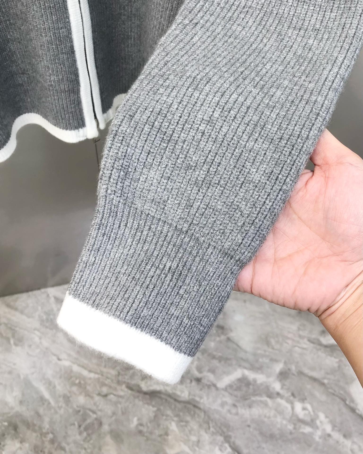 Thom Browne Male Basic Clothing Wool Blue M-xl