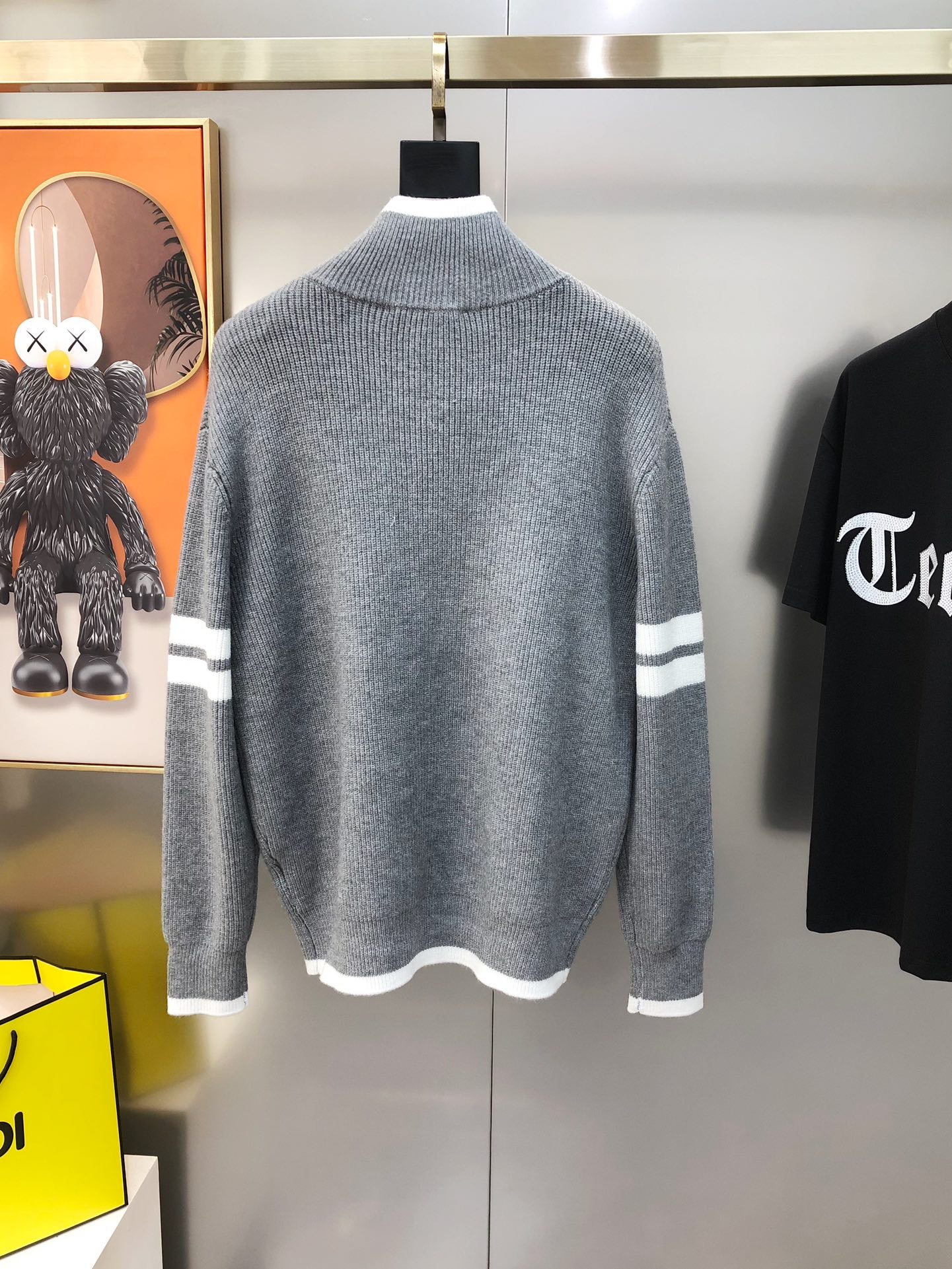 Thom Browne Male Basic Clothing Wool Blue M-xl