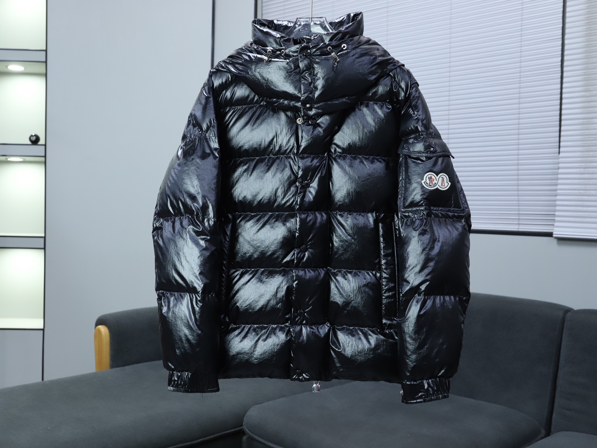 Moncler Down Jacket White Duck Down Black M-l-xl