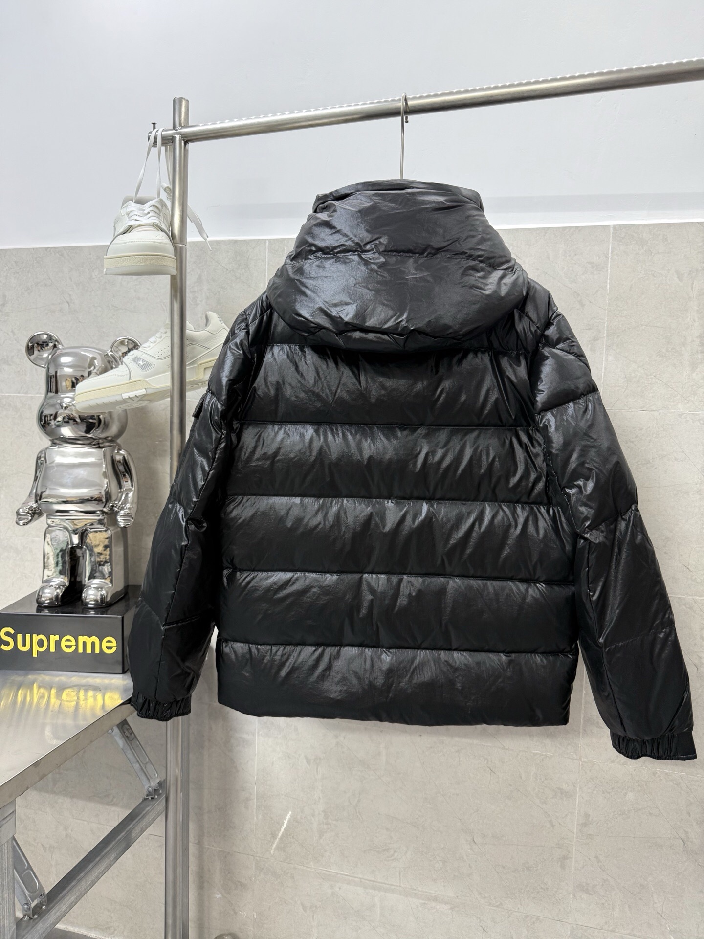 Moncler Down Jacket White Duck Down Black M-l-xl