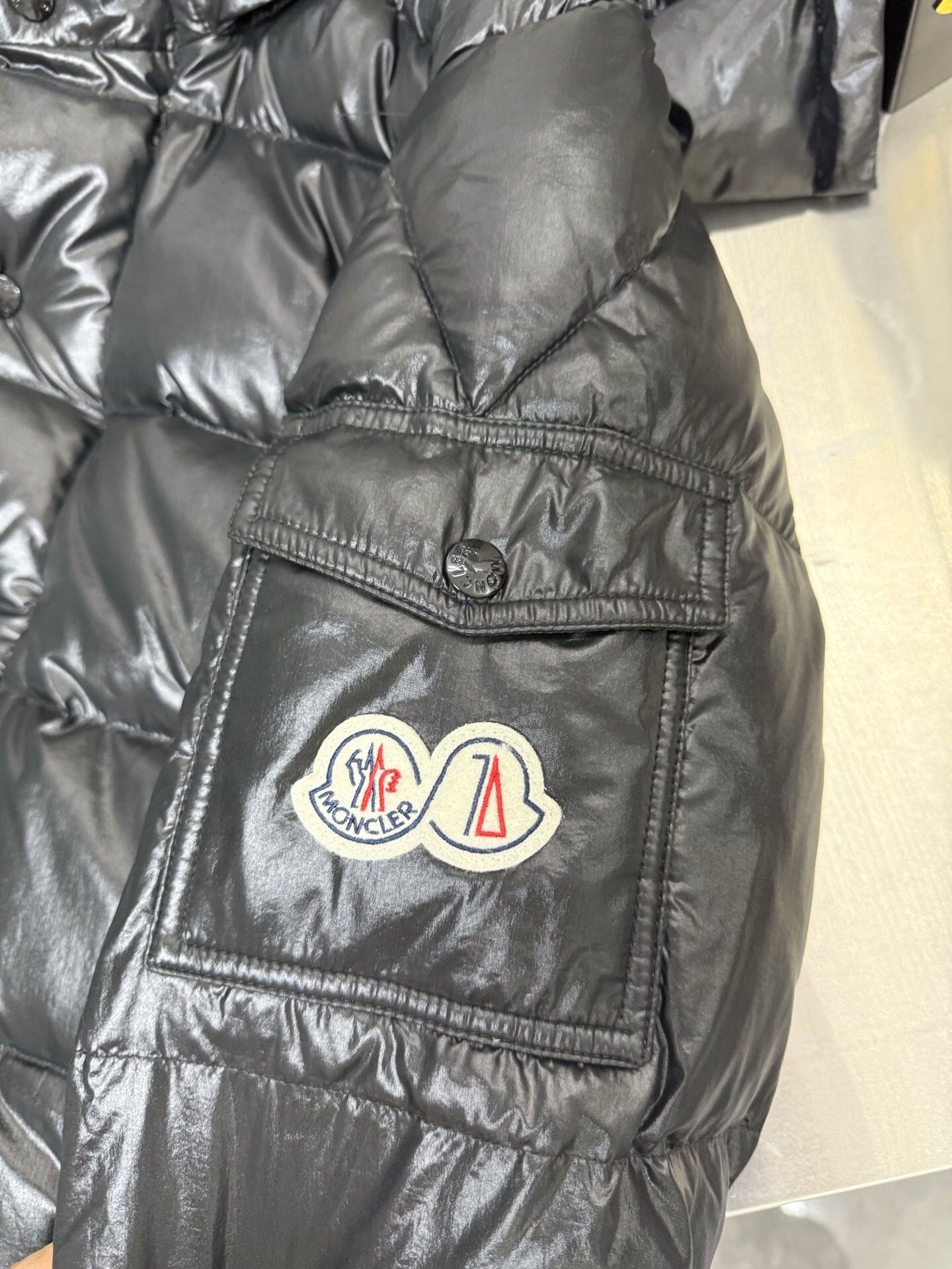 Moncler Down Jacket White Duck Down Black M-l-xl