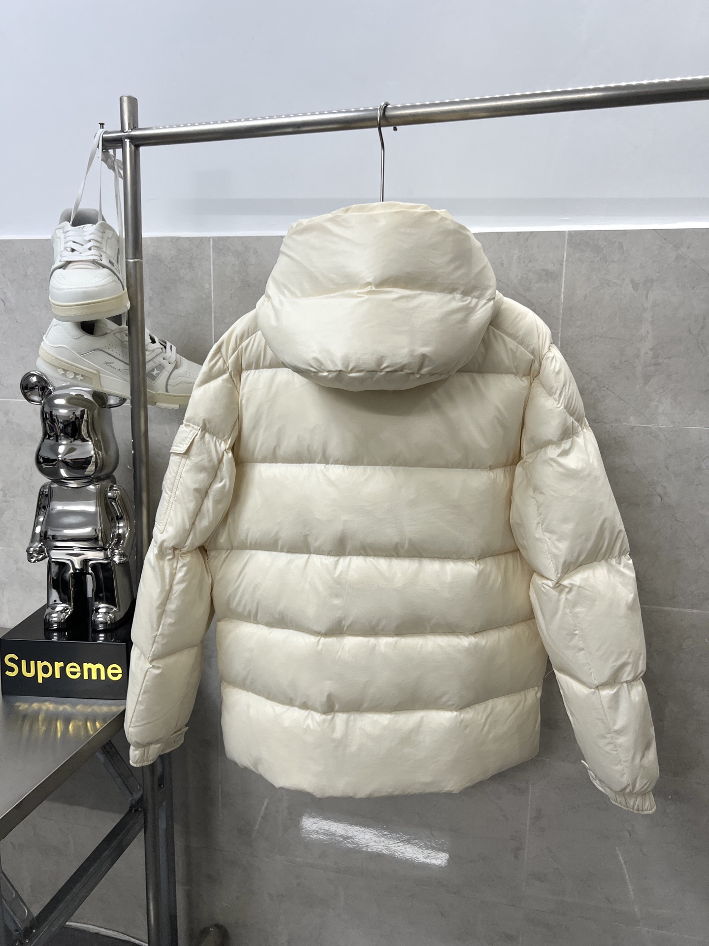 Moncler Down Jacket White Duck Down Black M-l-xl