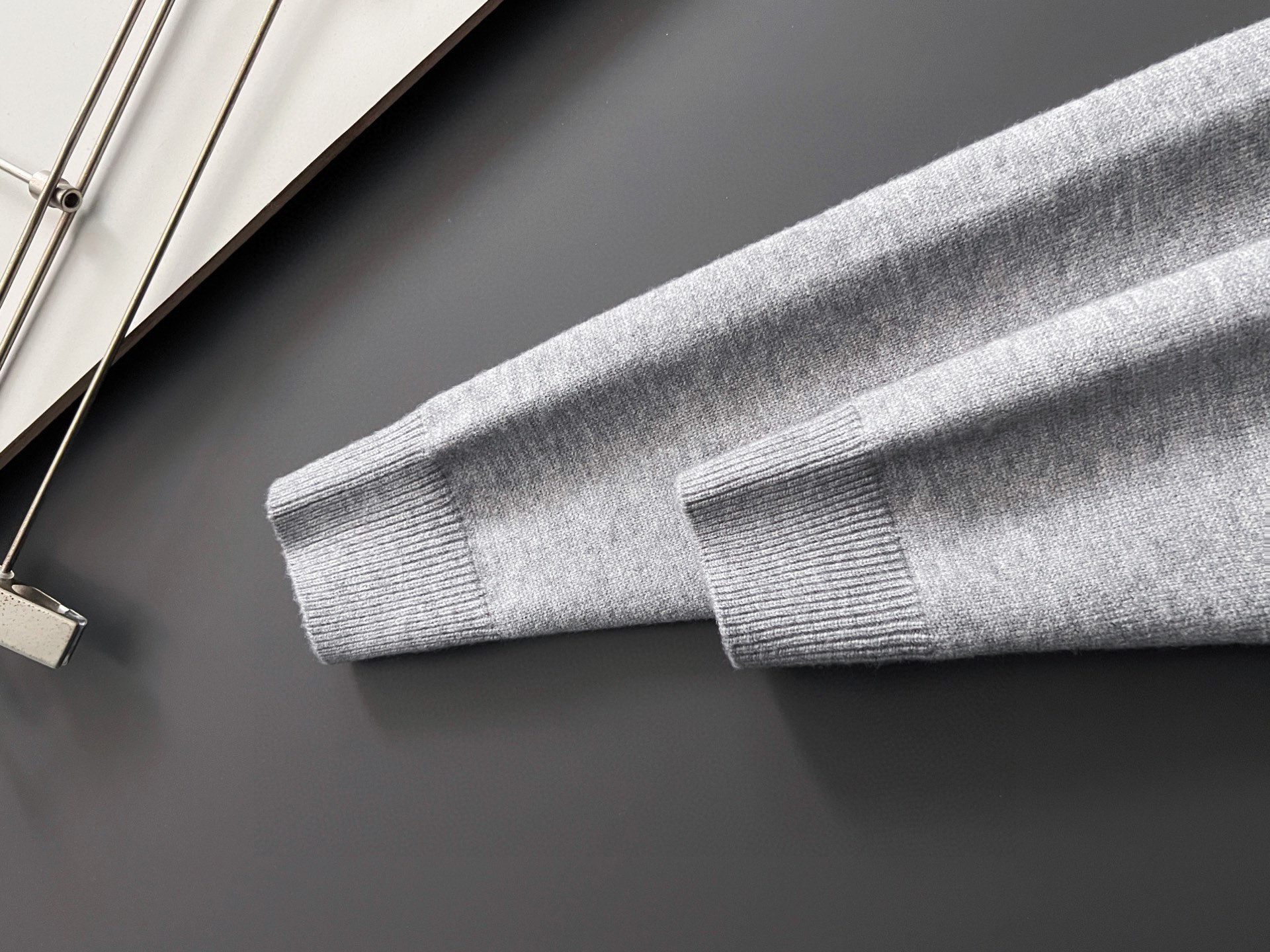 Prada Couple Basic Clothing Wool Gray M-xl