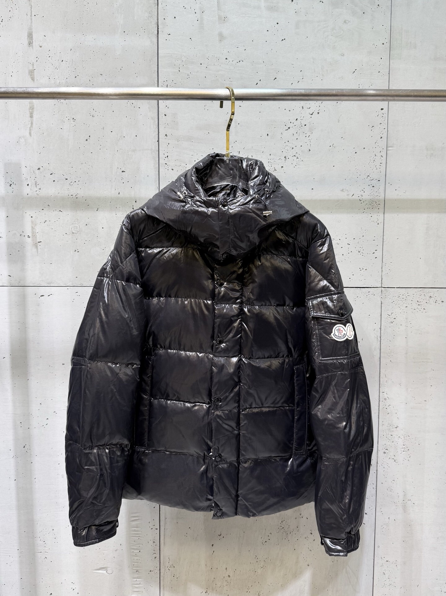 Moncler Down Jacket White Duck Down Black M-l-xl
