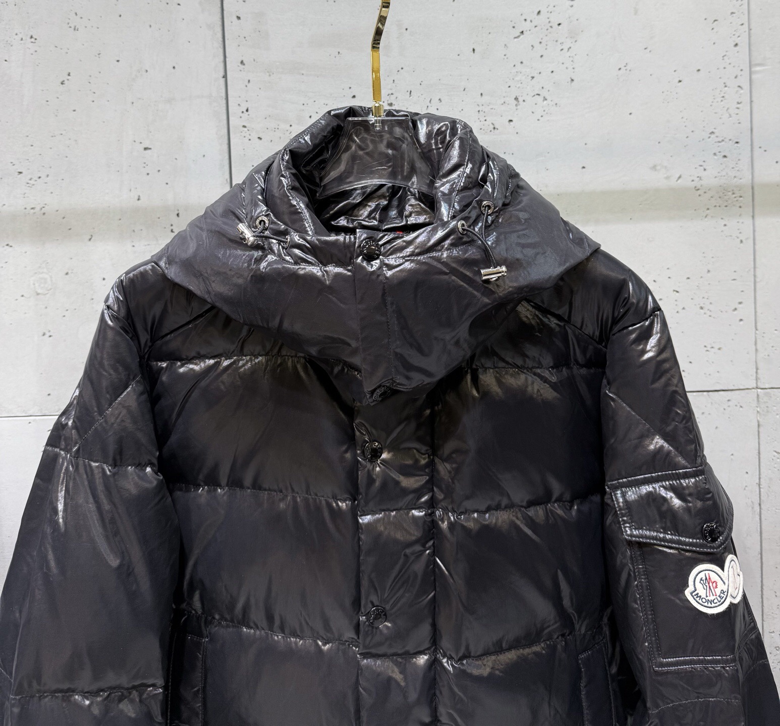 Moncler Down Jacket White Duck Down Black M-l-xl