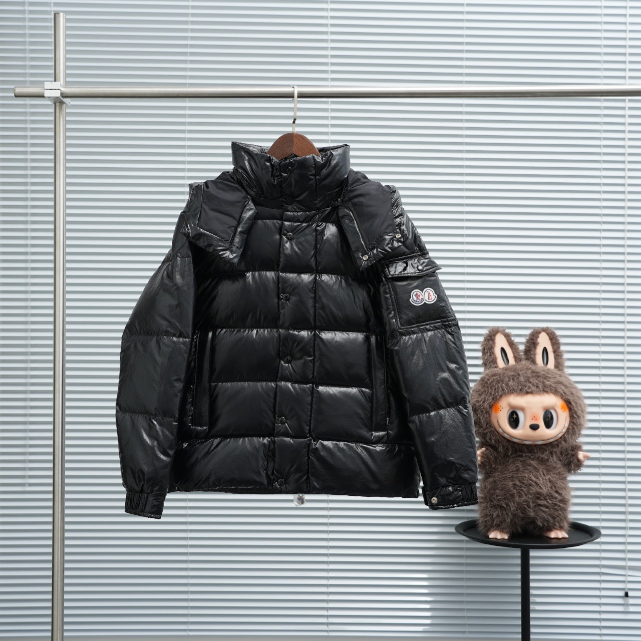 Moncler Down Jacket White Duck Down Black M-l-xl