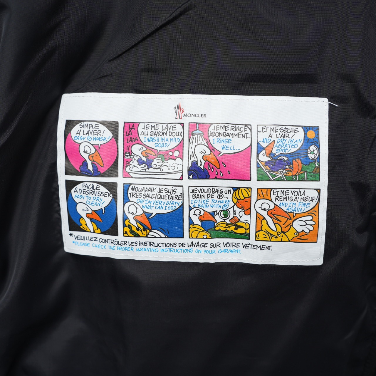 Moncler Down Jacket White Duck Down Black M-l-xl