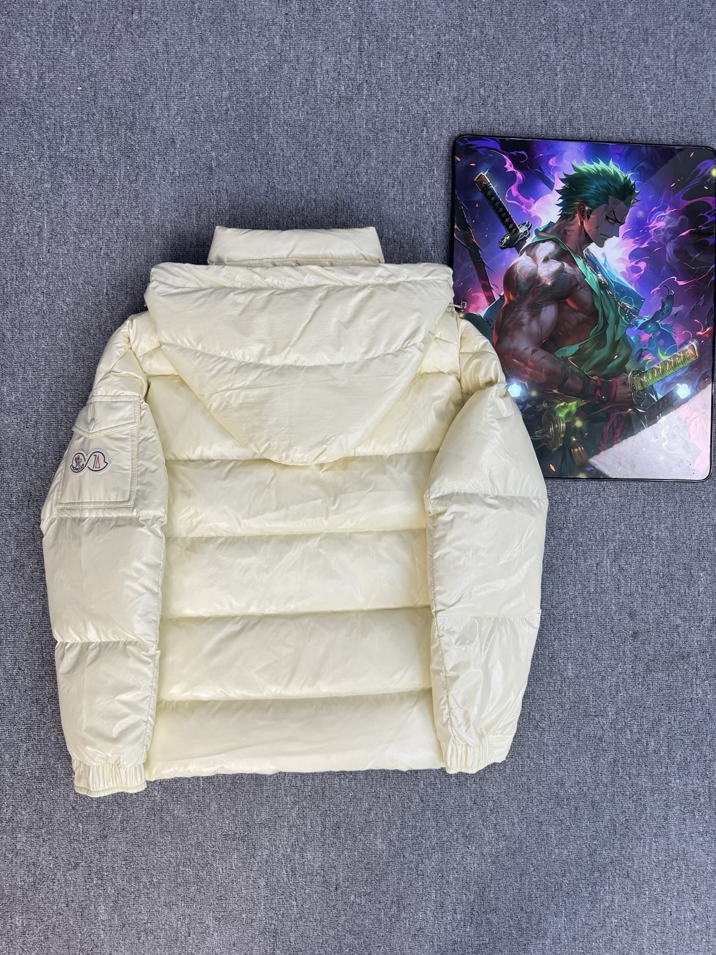 Moncler Down Jacket White Duck Down Black M-l-xl