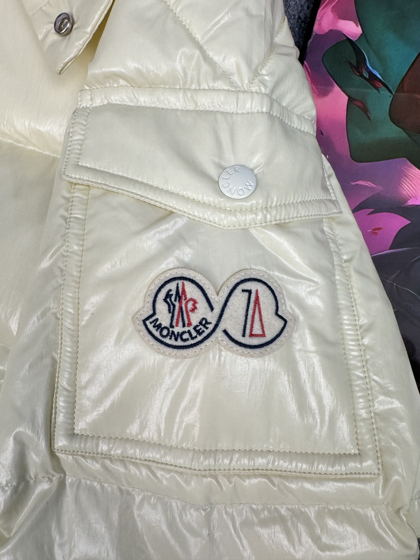 Moncler Down Jacket White Duck Down Black M-l-xl