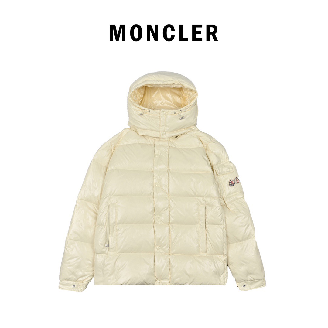 Moncler Down Jacket White Duck Down Black M-l-xl