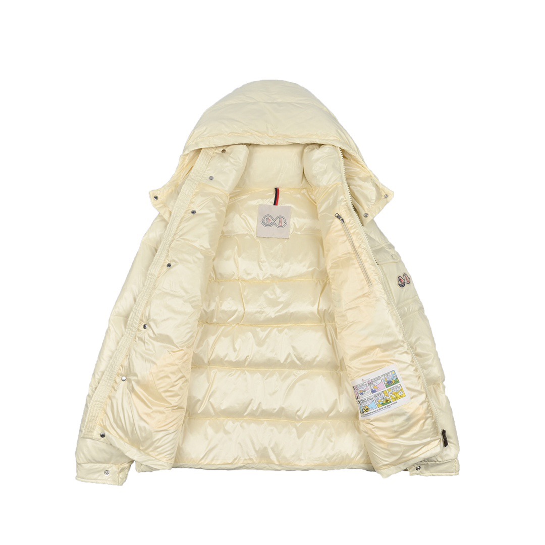 Moncler Down Jacket White Duck Down Black M-l-xl