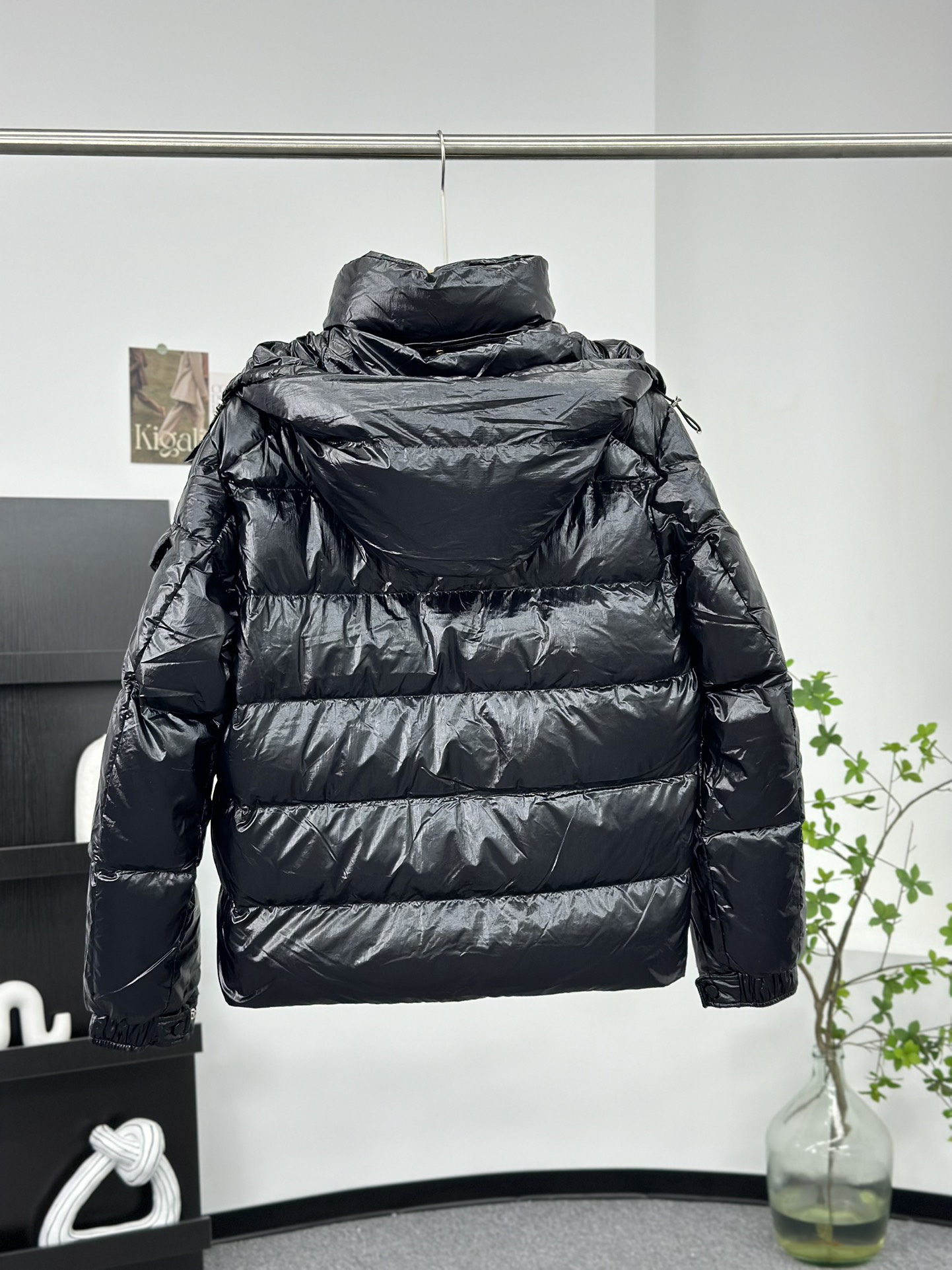 Moncler Down Jacket White Duck Down Black M-l-xl