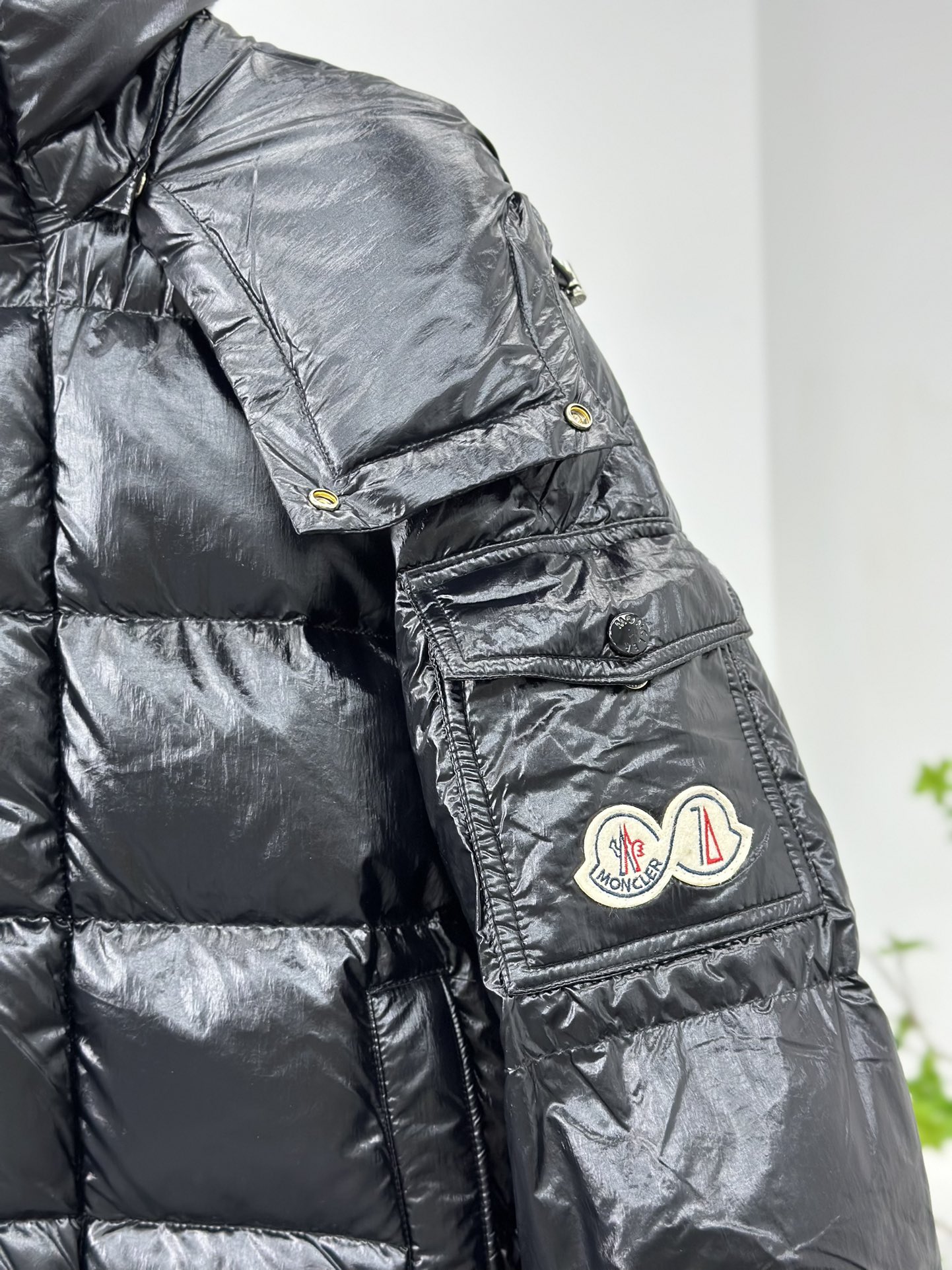 Moncler Down Jacket White Duck Down Black M-l-xl