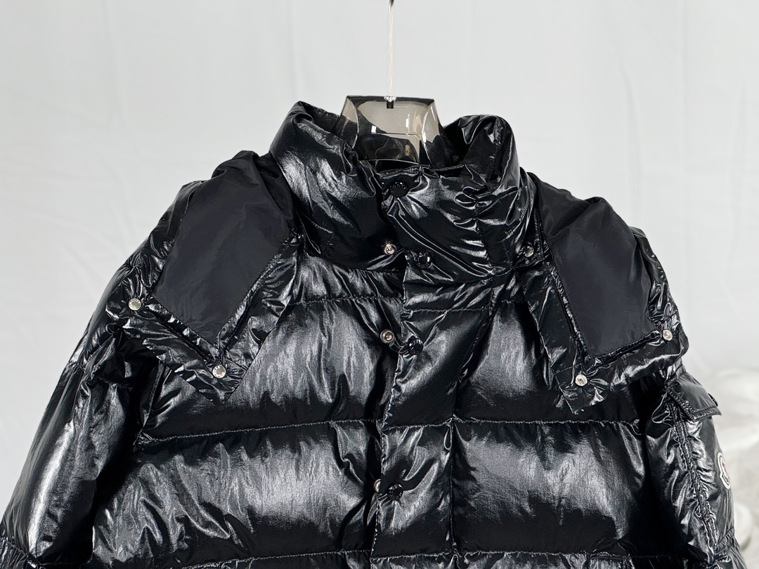 Moncler Down Jacket White Duck Down Black M-l-xl