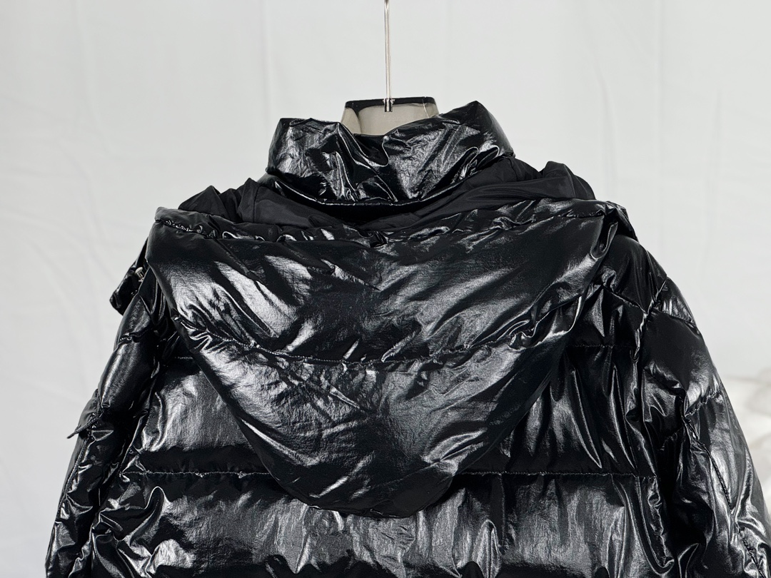 Moncler Down Jacket White Duck Down Black M-l-xl