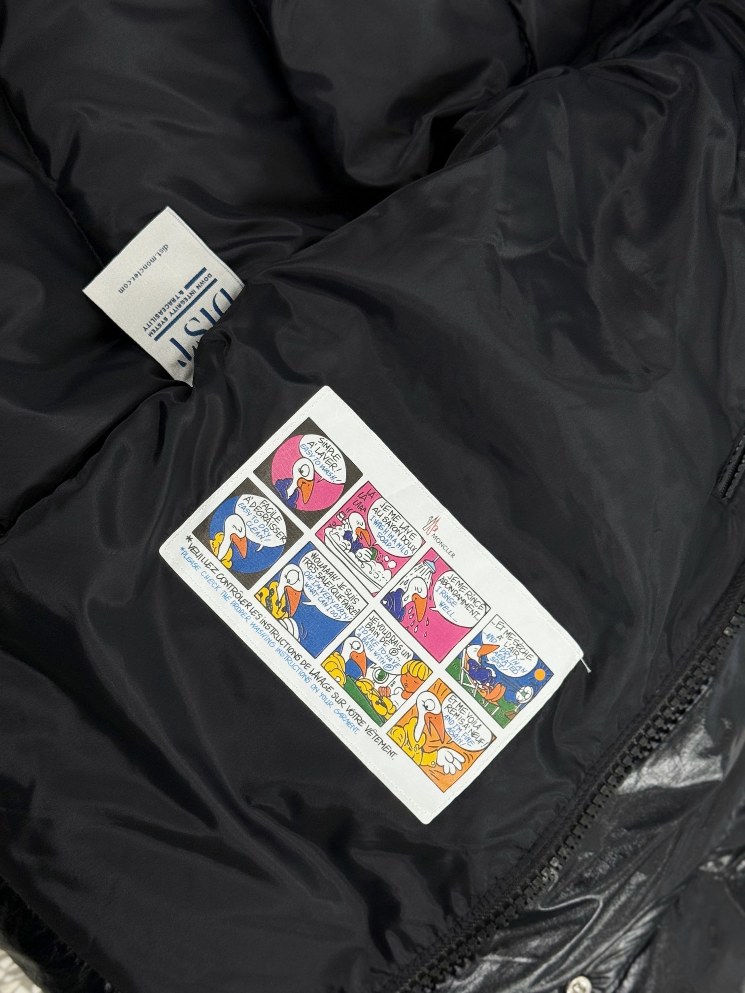 Moncler Down Jacket White Duck Down Black M-l-xl