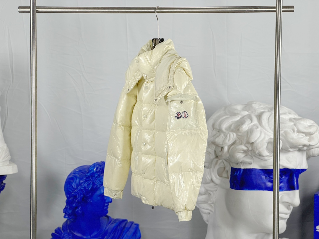 Moncler Down Jacket White Duck Down Black M-l-xl