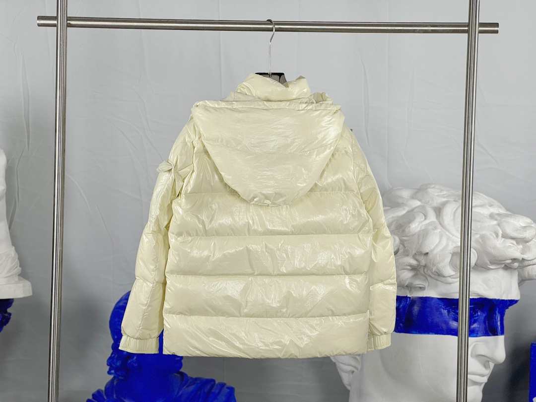 Moncler Down Jacket White Duck Down Black M-l-xl