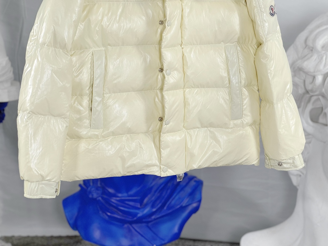 Moncler Down Jacket White Duck Down Black M-l-xl