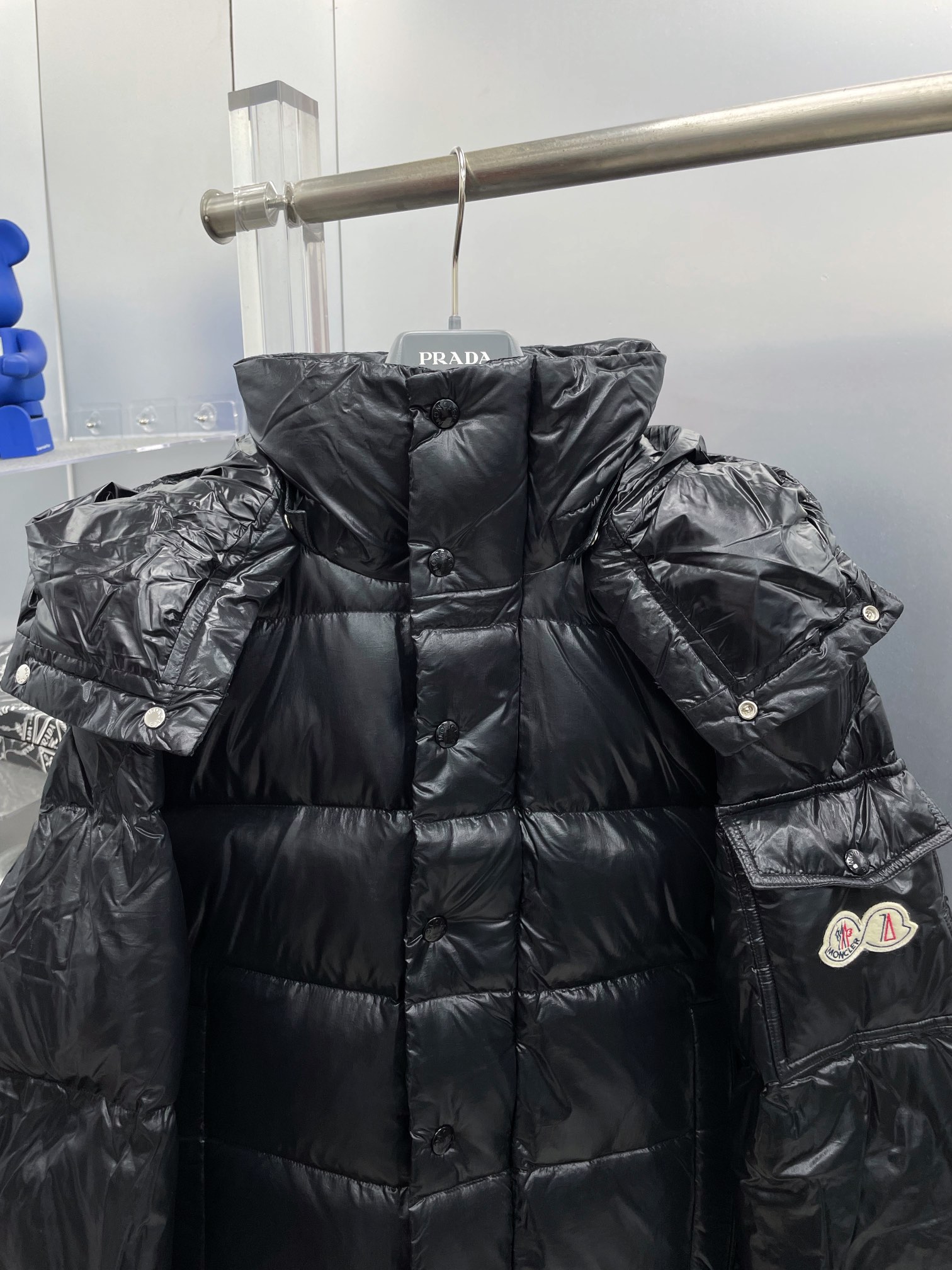 Moncler Down Jacket White Duck Down Black M-l-xl